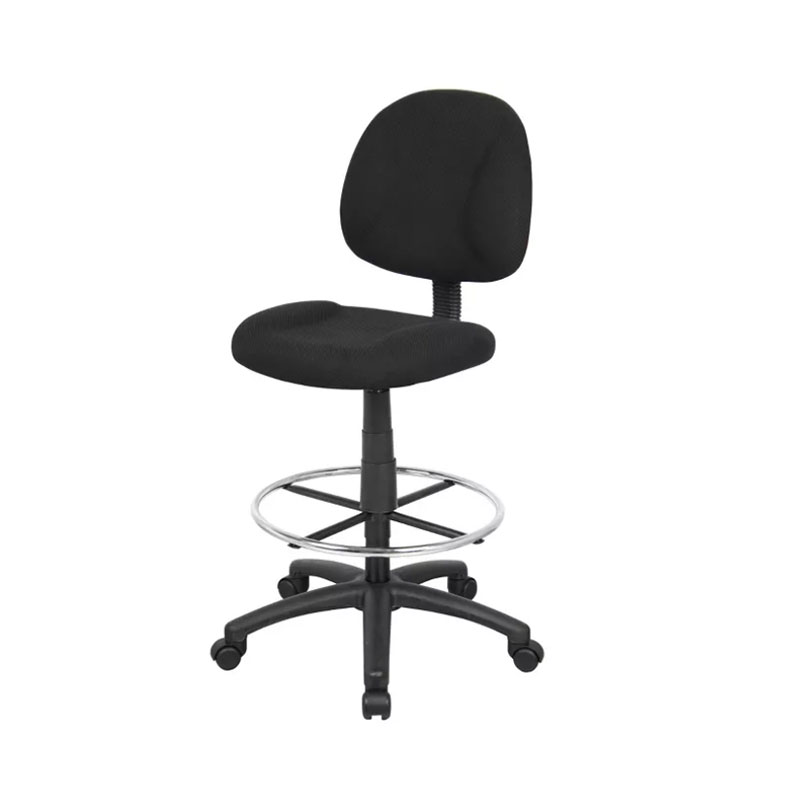 Npuag Drafting Chair nrog Footring, Armless (1)