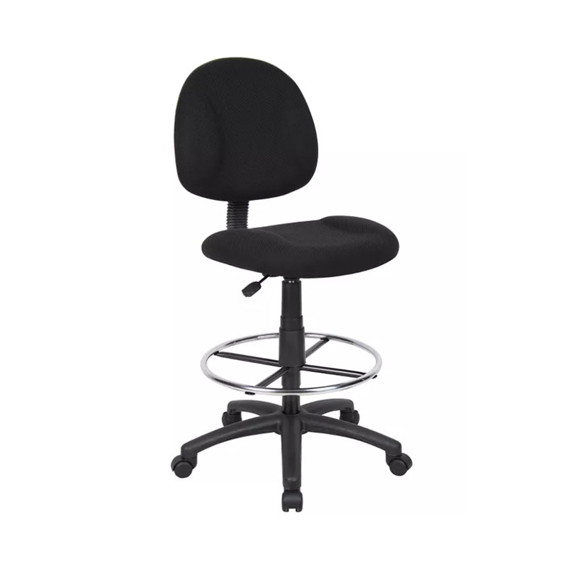 Fabric Drafting Chair with Footring, Armless (4)