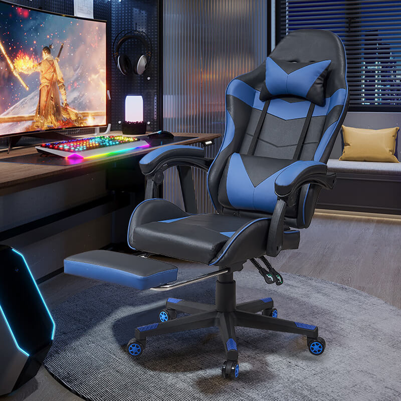 Gaming Chair nrog Footrest