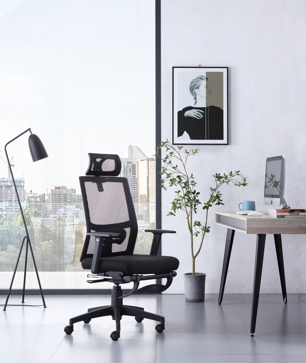 Krzesło biurowe z podnóżkiem Factory(1)