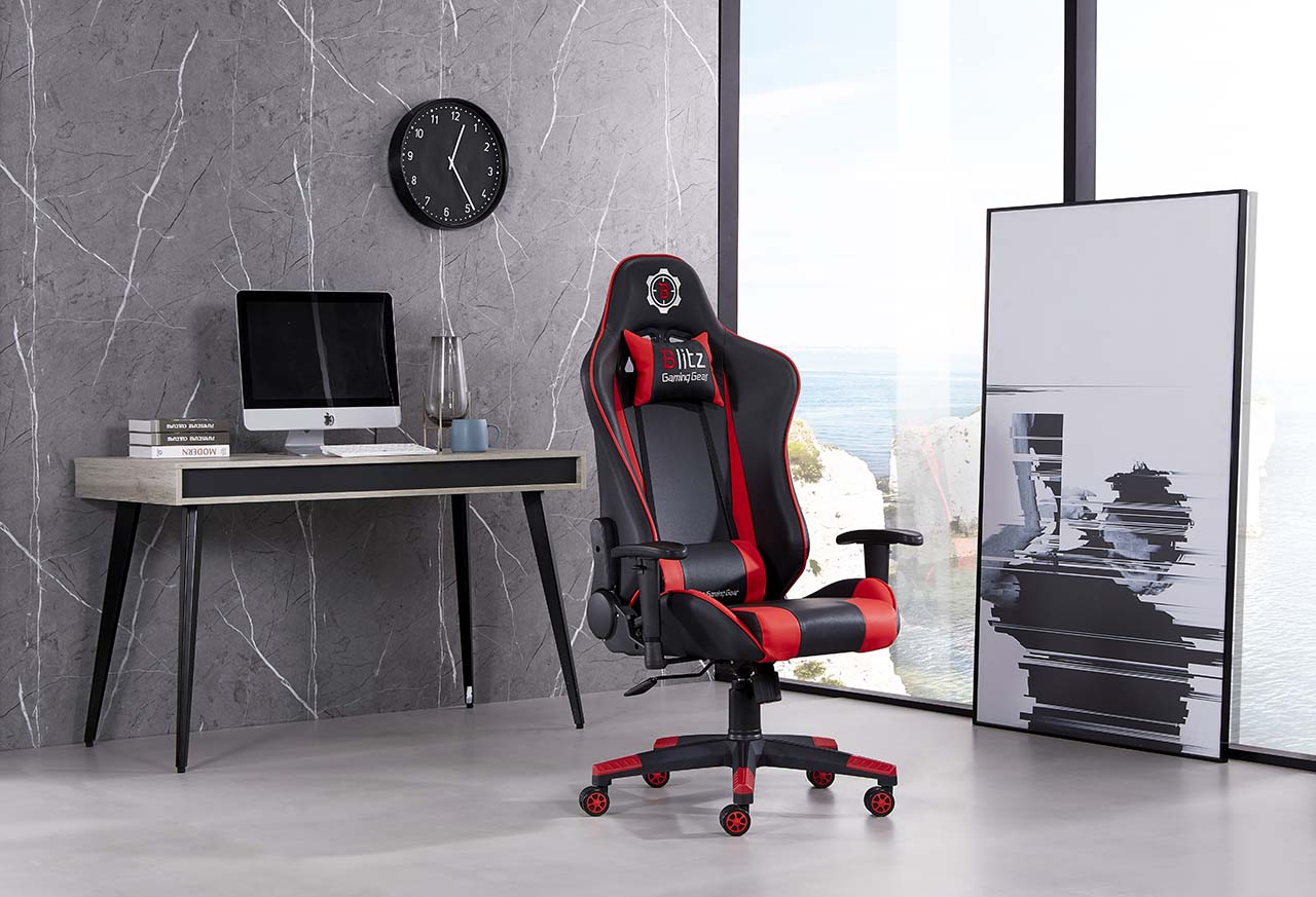 Racing Style Adjustable PC Gaming Chair with Lumbar Support-5