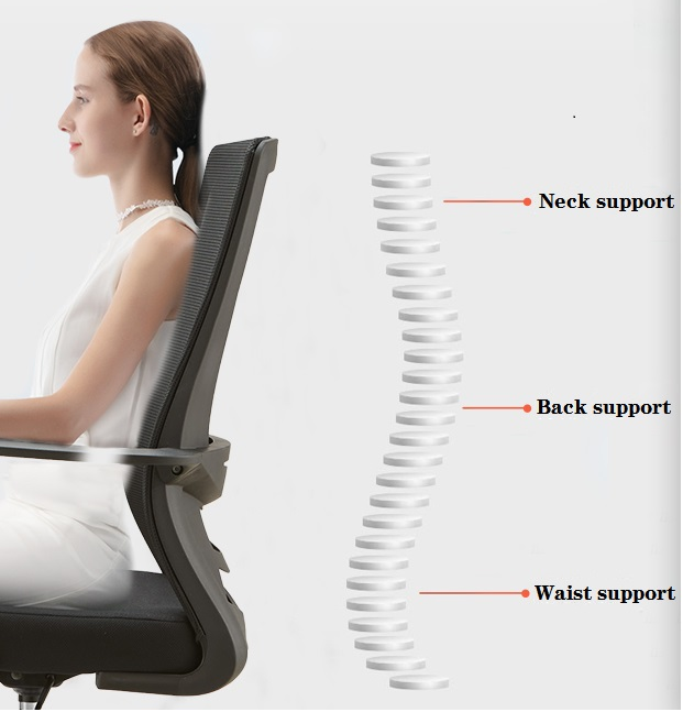 Гарне сітчасте регульоване офісне крісло оптом Робочий стілець з підлокітниками 2