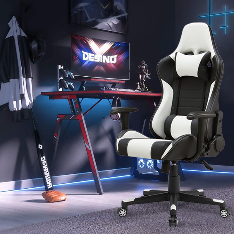 Crno-bijela gaming stolica