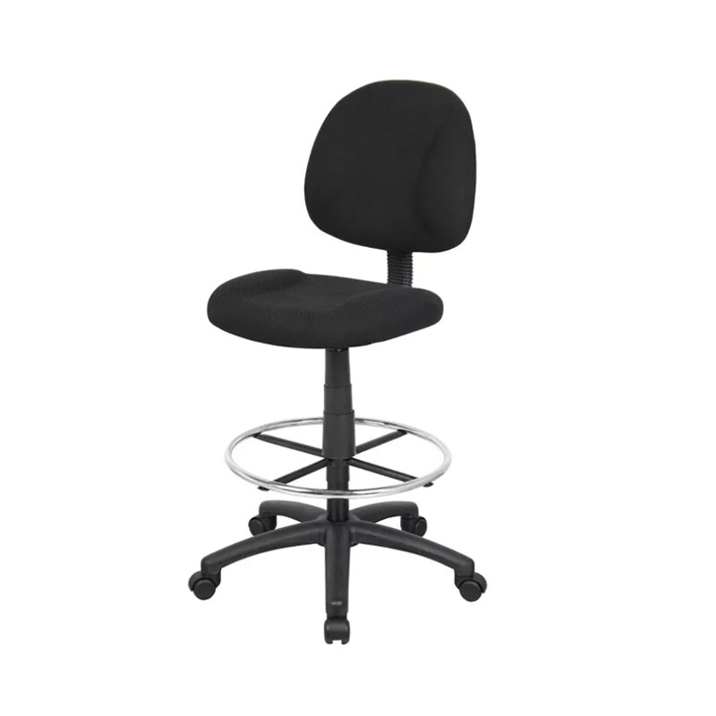 Fabric Drafting Chair with Footring, Armless (1)
