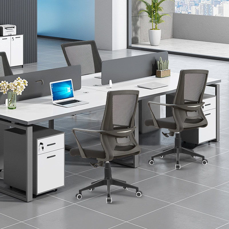 Modern Mid Back-ṣiṣe Alaga iwapọ ti o dara ju Arm Office Alaga